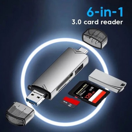 Multifonction USB3.0 lecteur de carte pour les cartes mémoire SD